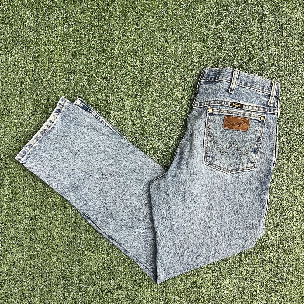 Wrangler Men's Jeans 36MWZ Slim Cowboy Cut Size 34x30 Medium Blue Denim